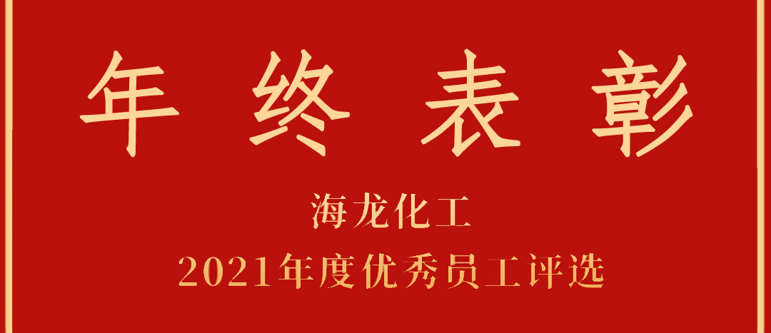 <strong>表彰！海龍化工2021年度優(yōu)秀員工優(yōu)秀部門評(píng)選</strong>